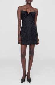 ANINE BING Papillon Silk Jacquard Minidress