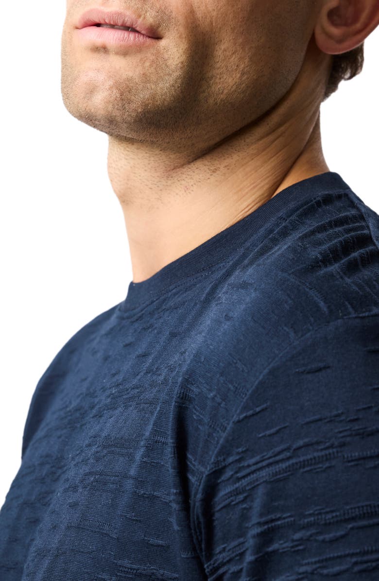 Rodd & Gunn Leith Valley Textured Cotton T-Shirt, Alternate, color, Navy