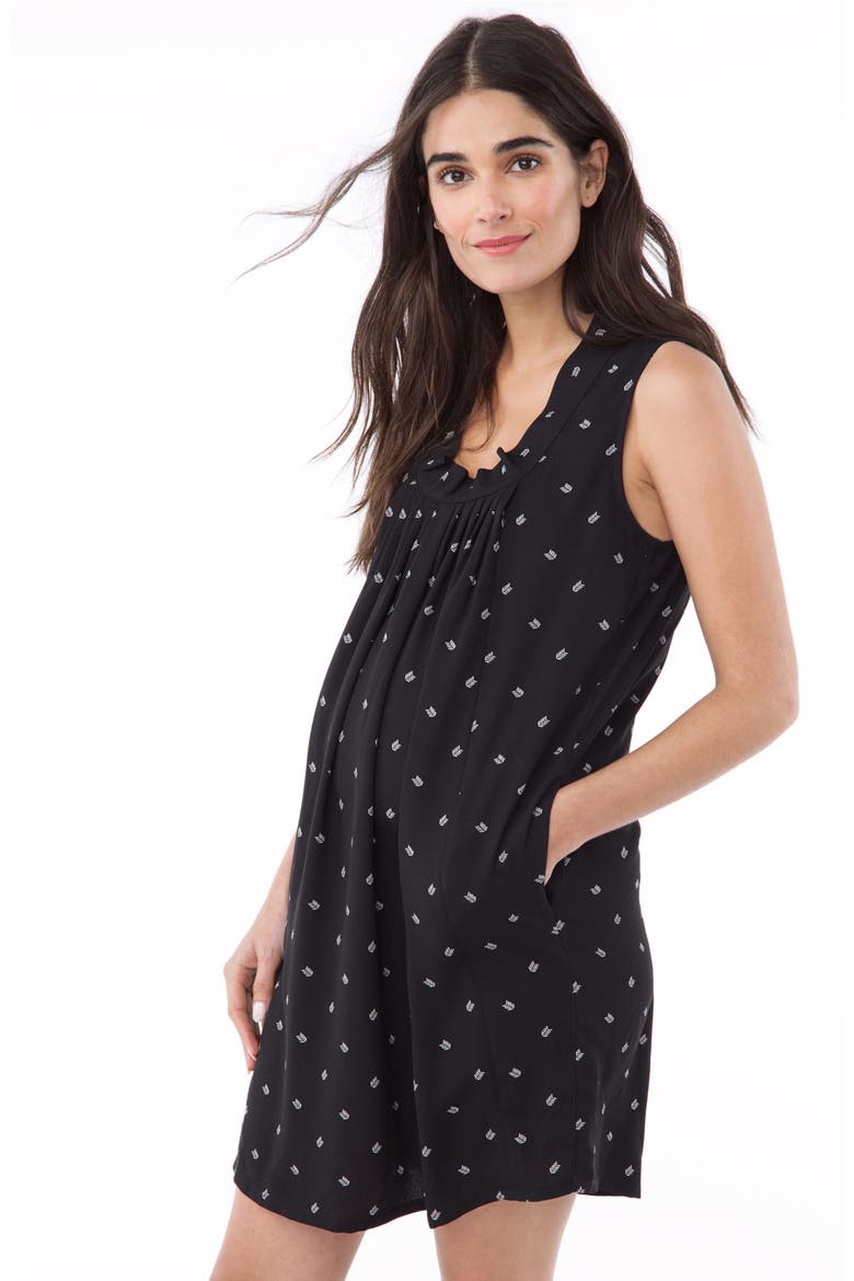 Nicole Maternity/Nursing Minidress, Alternate, color, WHITE ARROW