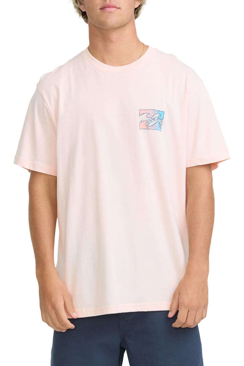 Crayon Wave Premium Cotton Graphic T-Shirt, Main, color, LIGHT PINK