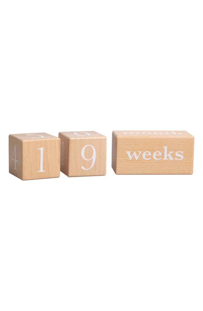 Pearhead Wooden Milestone Blocks, Alternate, color, 