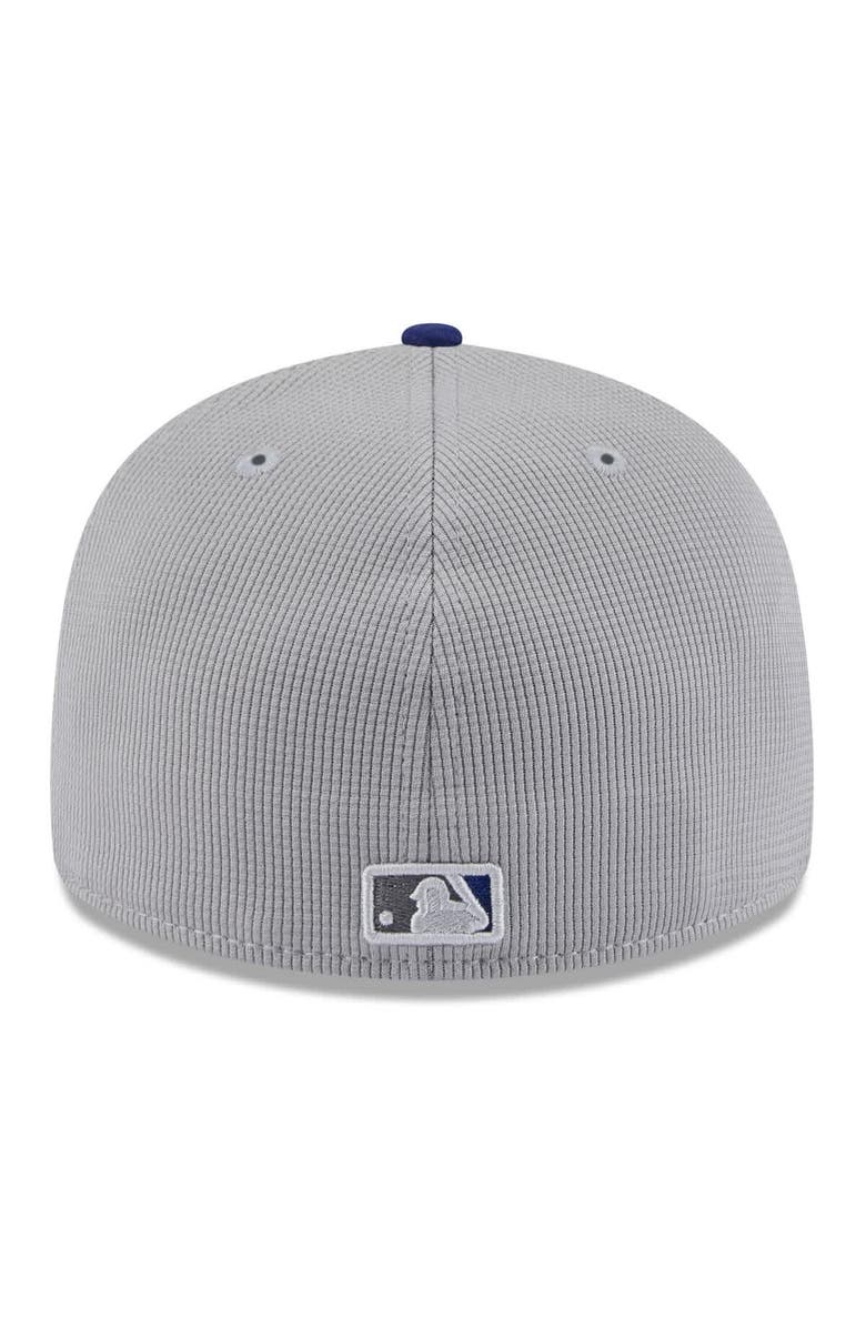 New Era Men's New Era  Gray/Royal Los Angeles Dodgers 2025 Batting Practice Low Profile 59FIFTY Fitted Hat, Alternate, color, 
