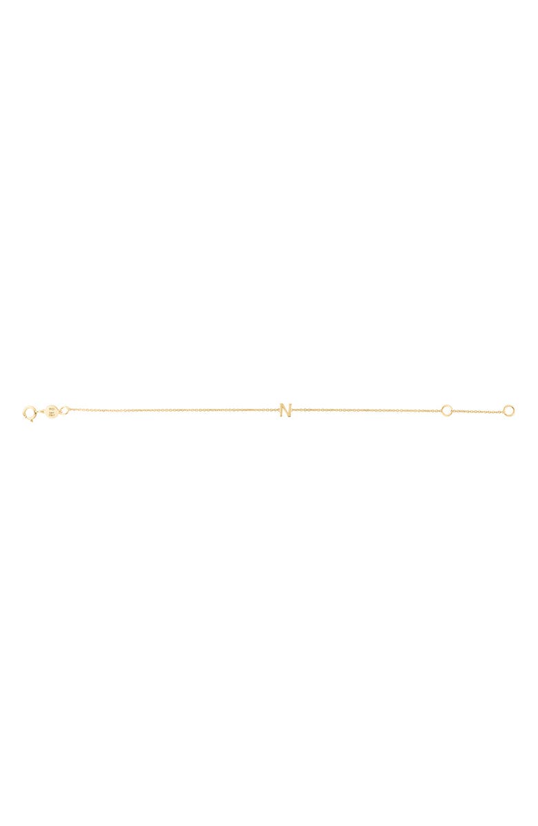 KARAT RUSH Initial 'N' Chain Bracelet, Main, color, 