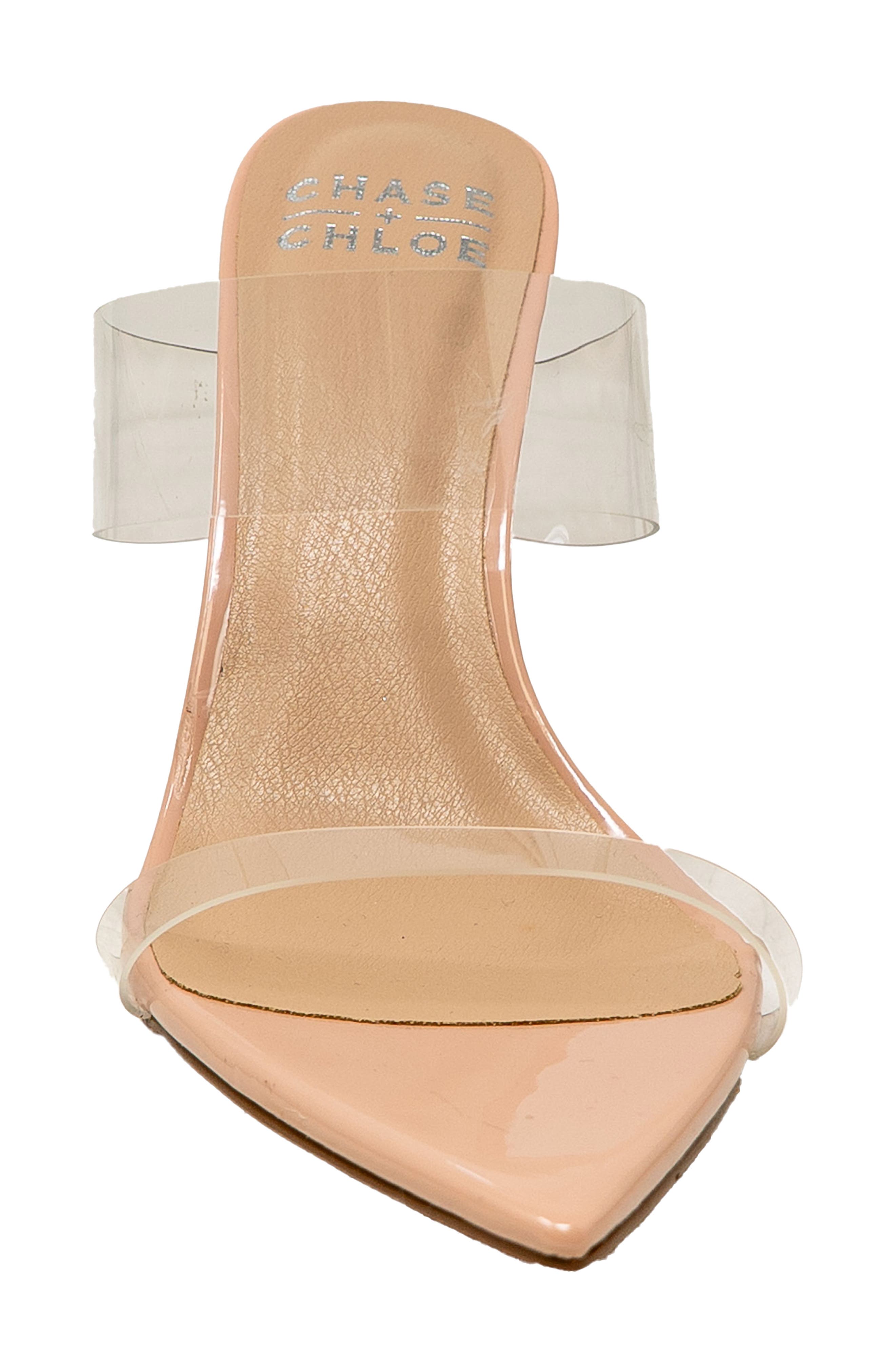 Rhinestone Stiletto Mule Sandal, Alternate, color, BEIGE PU