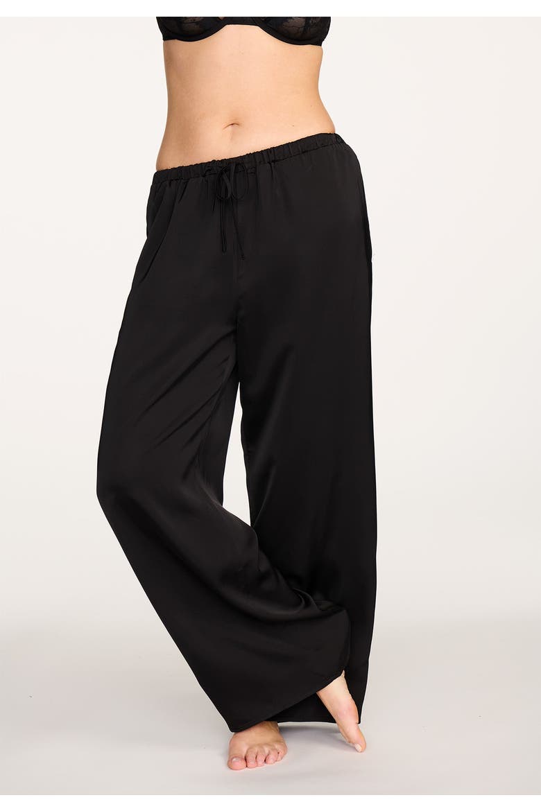 The Satin Pants, Alternate, color, BLACK