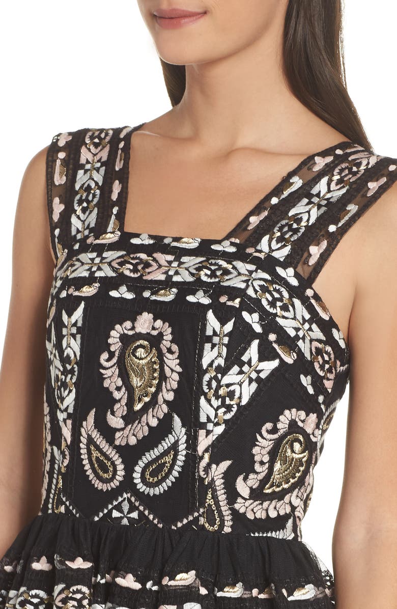 Bronx and Banco Ethnos Lace Fit & Flare Dress, Alternate, color,