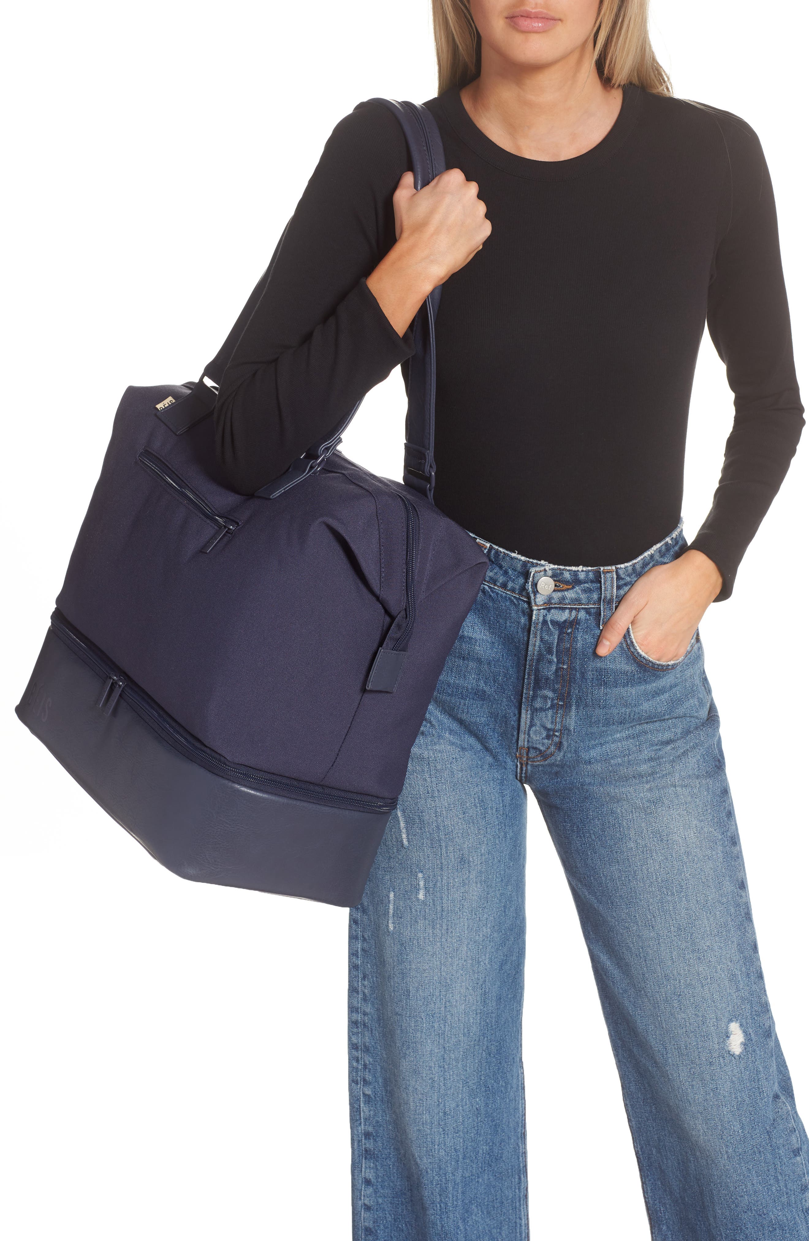 The Mini Weekend Travel Bag, Alternate, color, NAVY