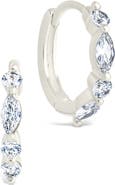 Sterling Forever Kensington Cubic Zirconia Hoop Earrings