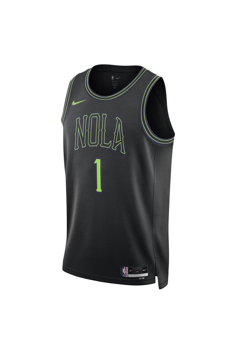 Unisex Nike Zion Williamson Black New Orleans Pelicans 2023/24 Swingman Jersey - City Edition, Alternate, color, Black