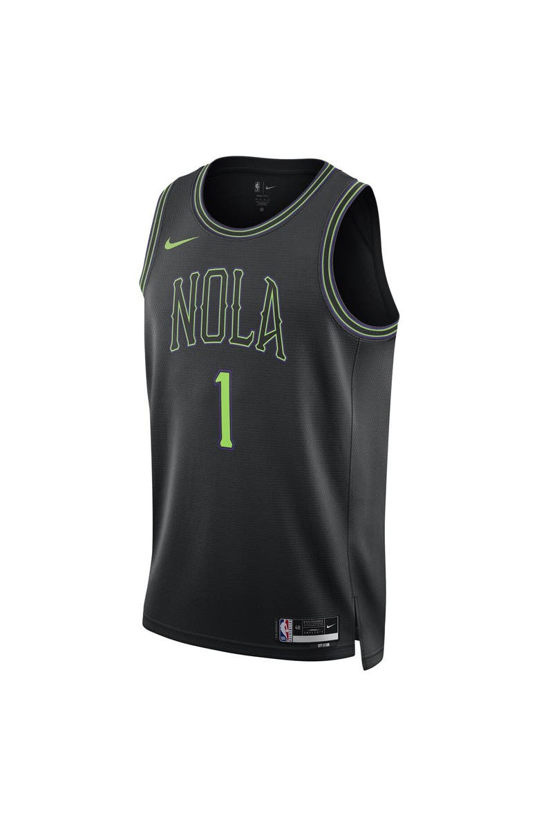 Nike Unisex Nike Zion Williamson Black New Orleans Pelicans 2023/24 Swingman Jersey - City Edition, Alternate, color, Black