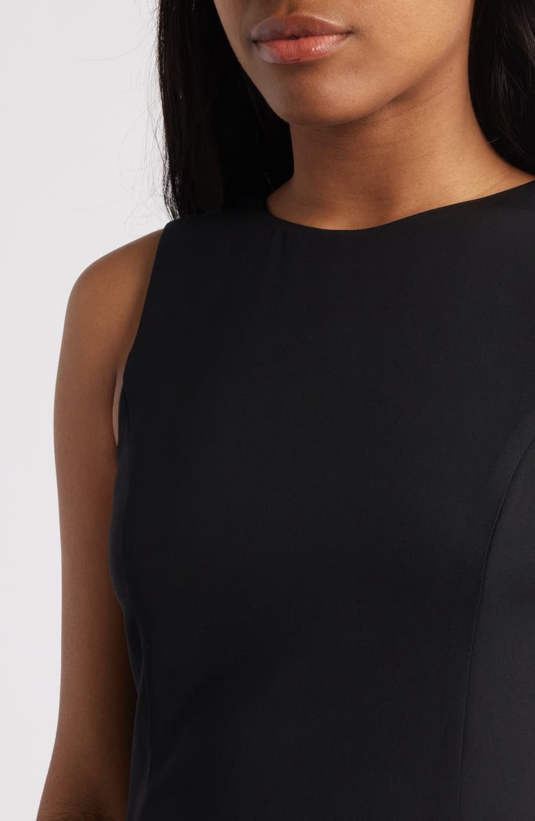 WAYF Shay Bubble Hem Cocktail Midi Dress, Alternate, color, Black