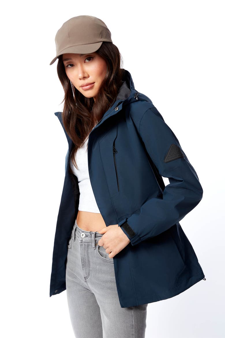 Tahsis - Plus Size Lightweight Waterproof Shell Rain Jacket, Alternate, color, Blue
