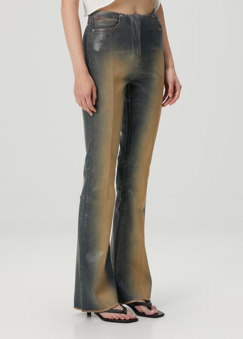 Pcfg Cotton Coated Flare Pant In Black