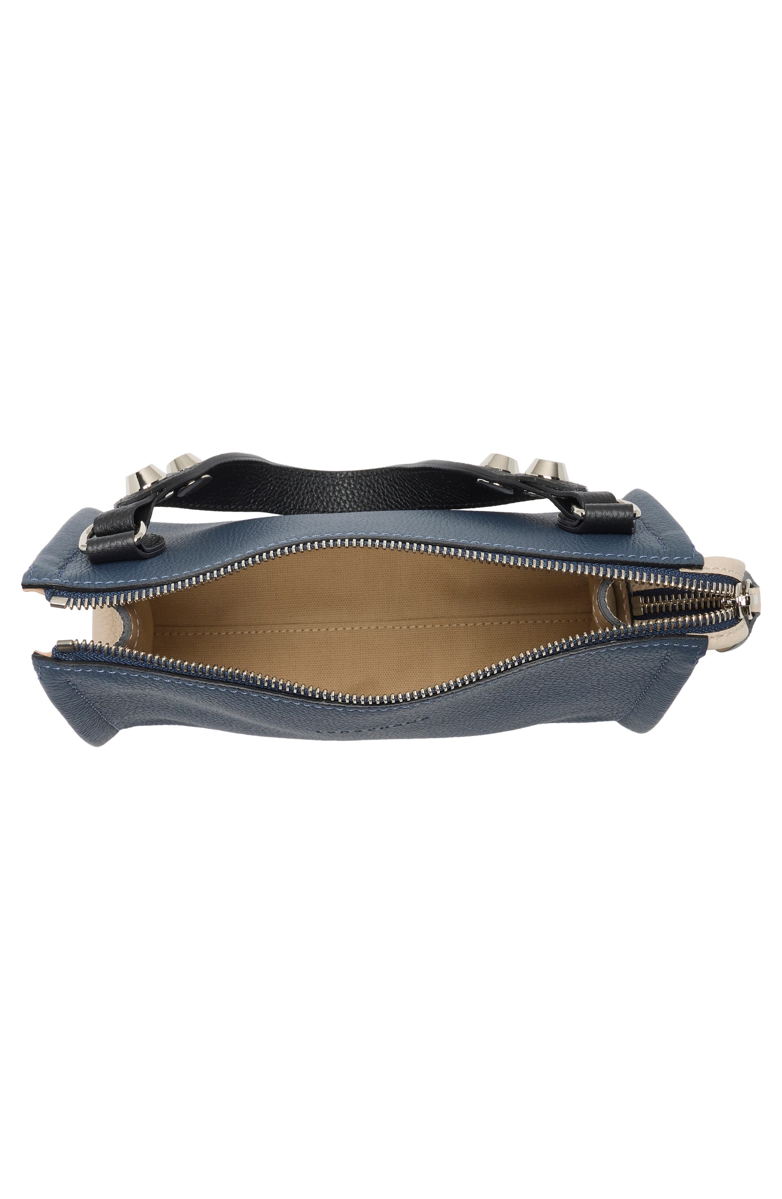 Longchamp Small Crossbody Bag, Alternate, color, Pilot Blue/ Black/ Chalk