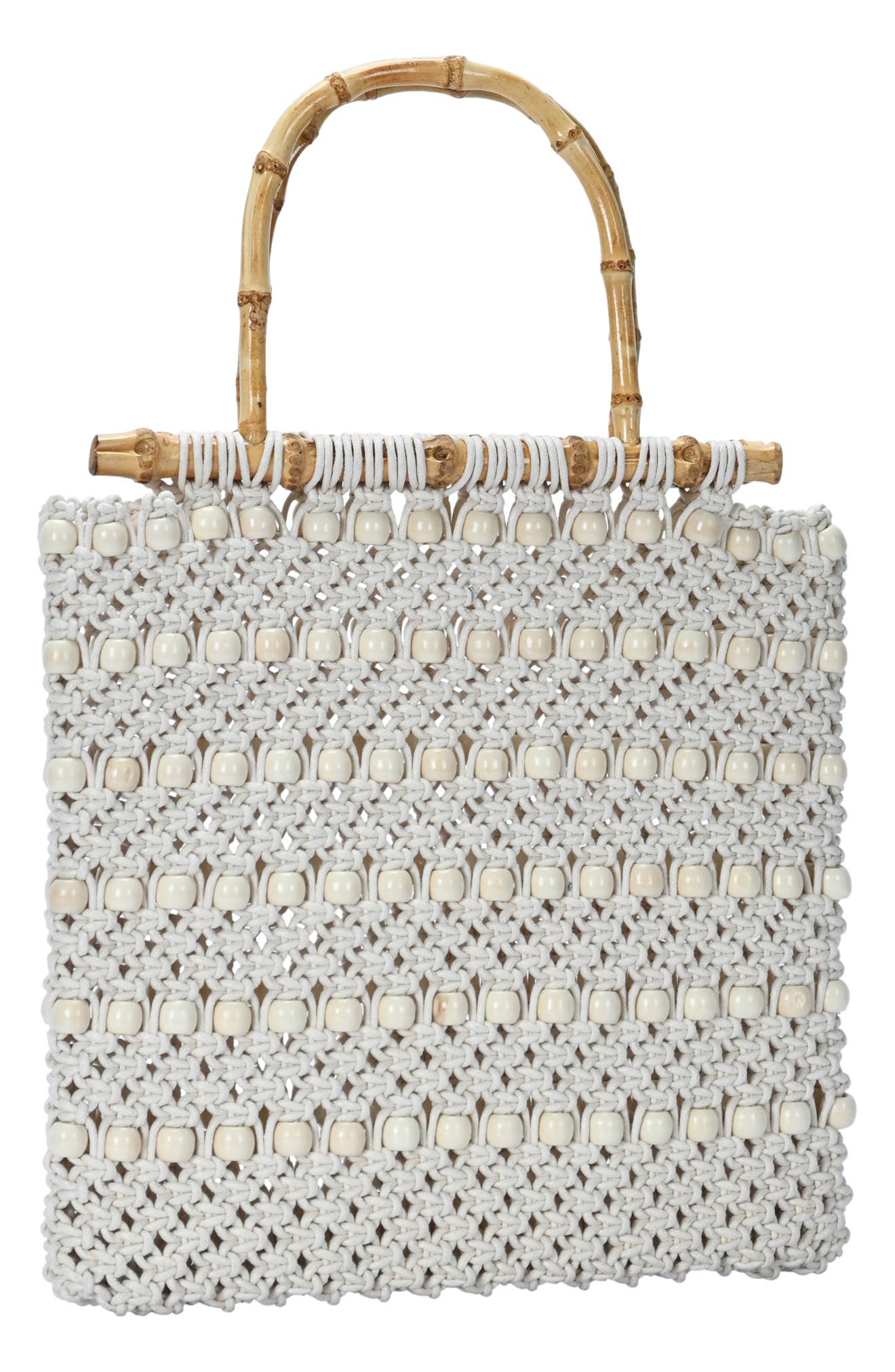 Antik Kraft Beaded Crochet Packable Bag, Alternate, color, 