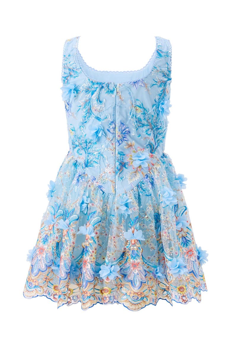 Caitlyn Embroidered Mini Dress, Alternate, color, Blue