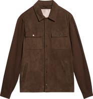 Herno Resort Knit & Suede Shirt Jacket