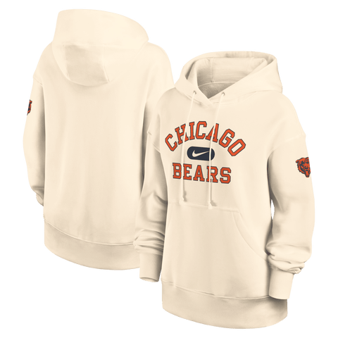 Women's Nike Natural Chicago Bears Oversized Legacy Phoenix Hoodie