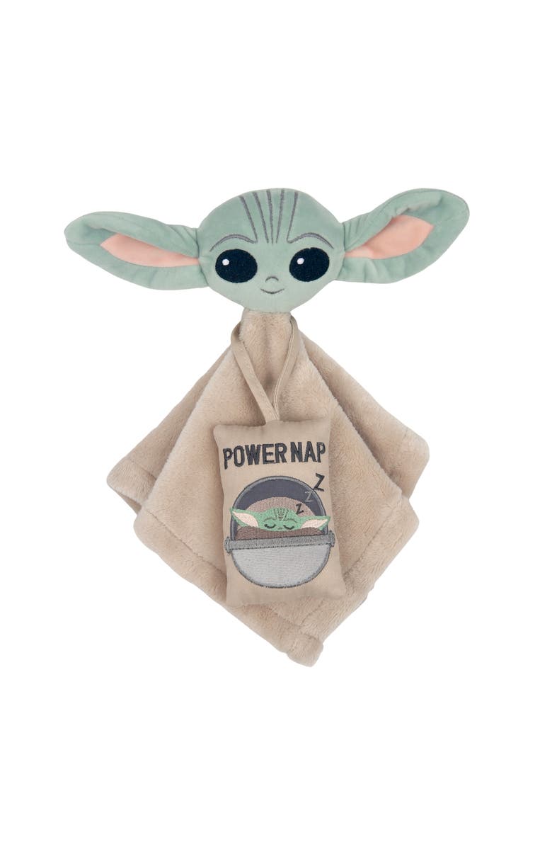 Lambs & Ivy Star Wars Cozy Friends Baby Yoda/Grogu Lovey & Door Pillow Gift Set, Alternate, color, 