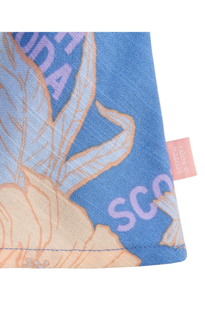 Scotch & Soda Kids' Floral Belted Skirt, Alternate, color, Riviera