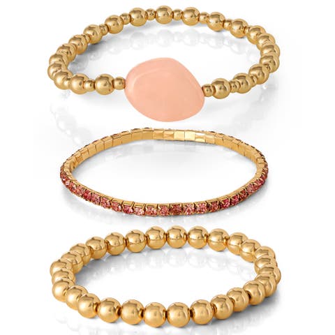 3-Piece Beaded Stretch Bracelet Set