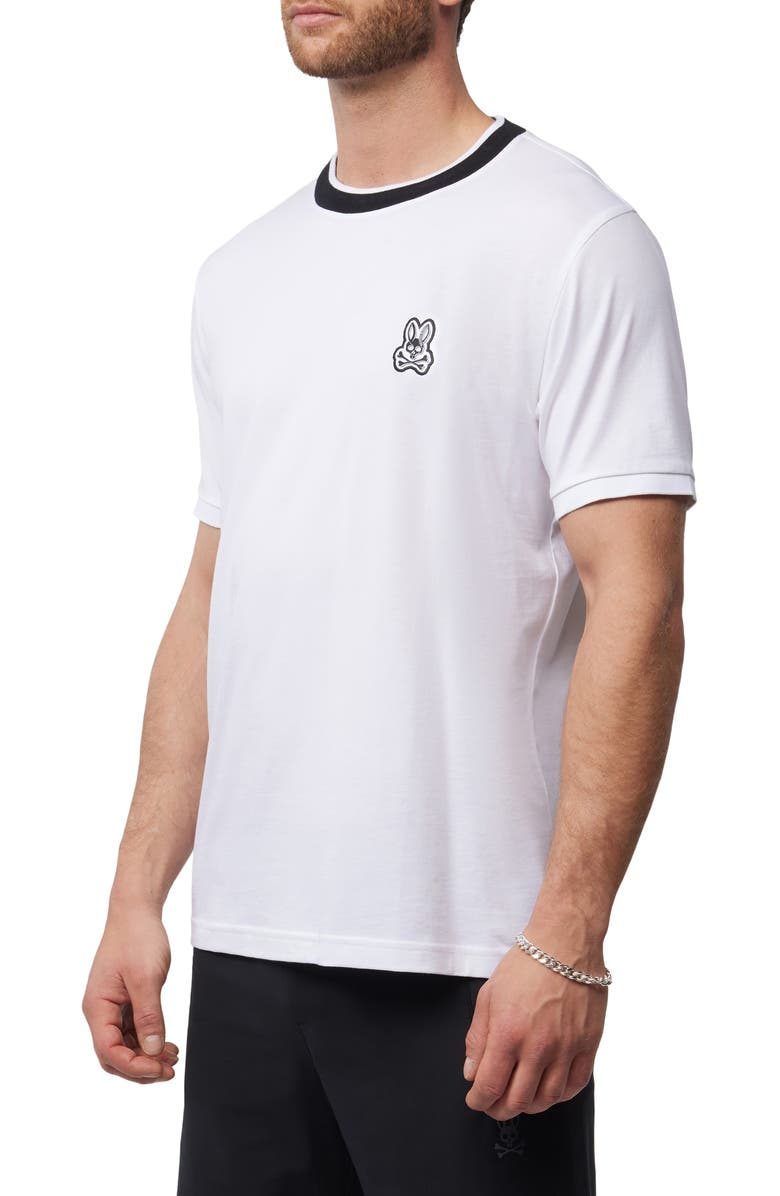 Psycho Bunny Serge Embroidered Ringer T-Shirt, Alternate, color, 