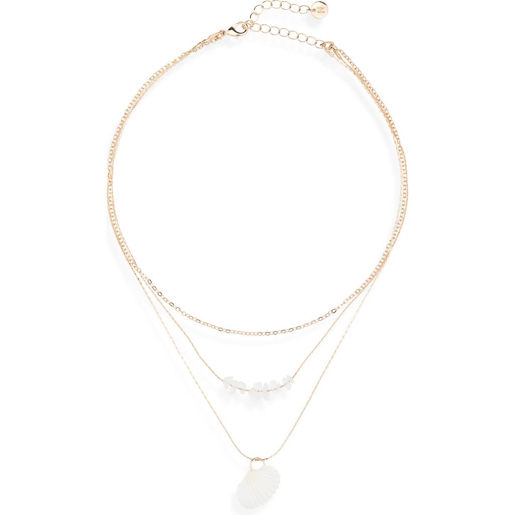 Bp. Shell Pendant Layered Necklace