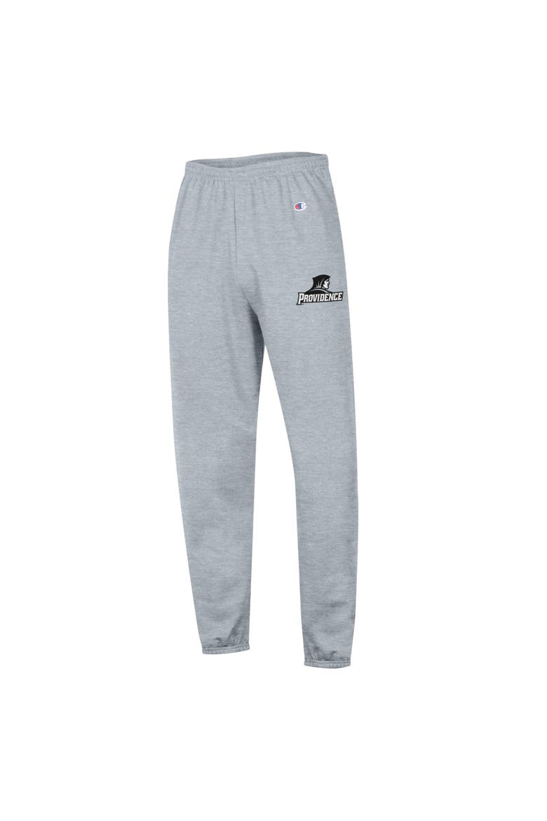Men's Champion Heather Gray Providence Friars Powerblend Fleece Team Sweatpants, Alternate, color, Heather Gray