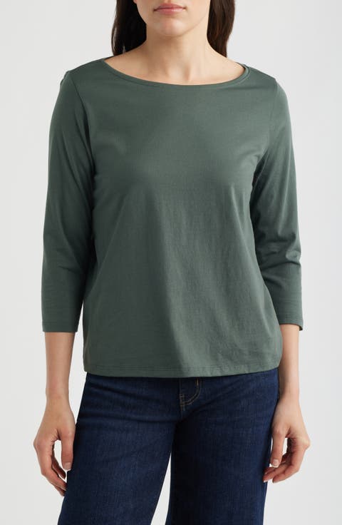 Bateau Neck Jersey Top