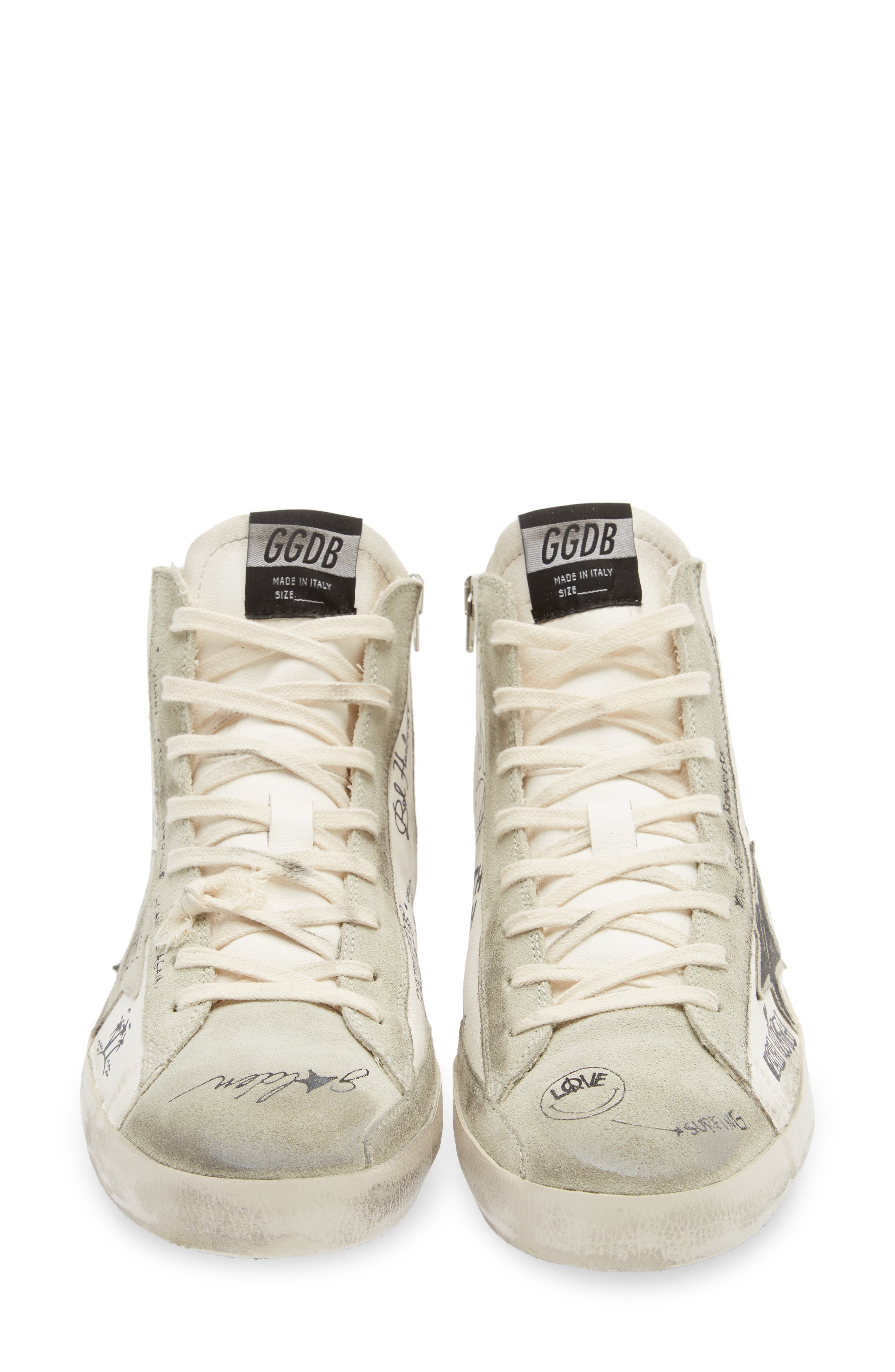 Golden Goose Francy Leather High Top Sneaker, Alternate, color, White/ Ice/ Black