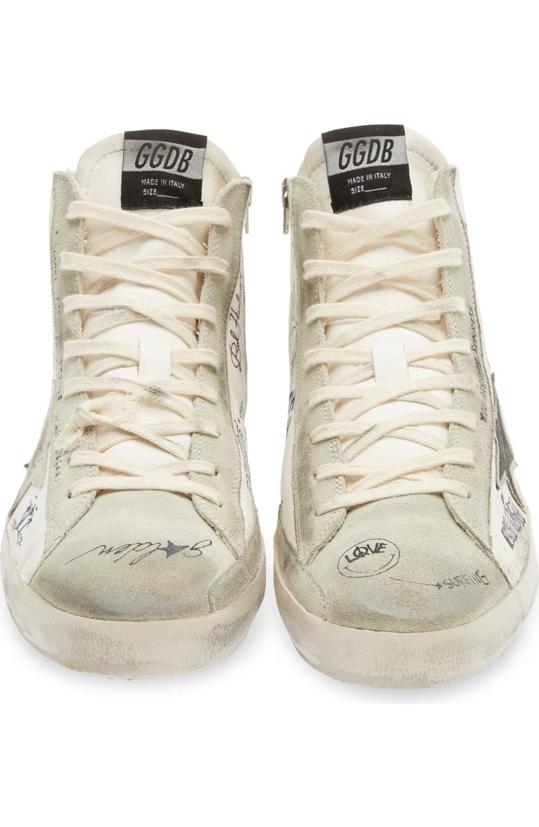 Golden Goose Francy Leather High Top Sneaker, Alternate, color, White/ Ice/ Black