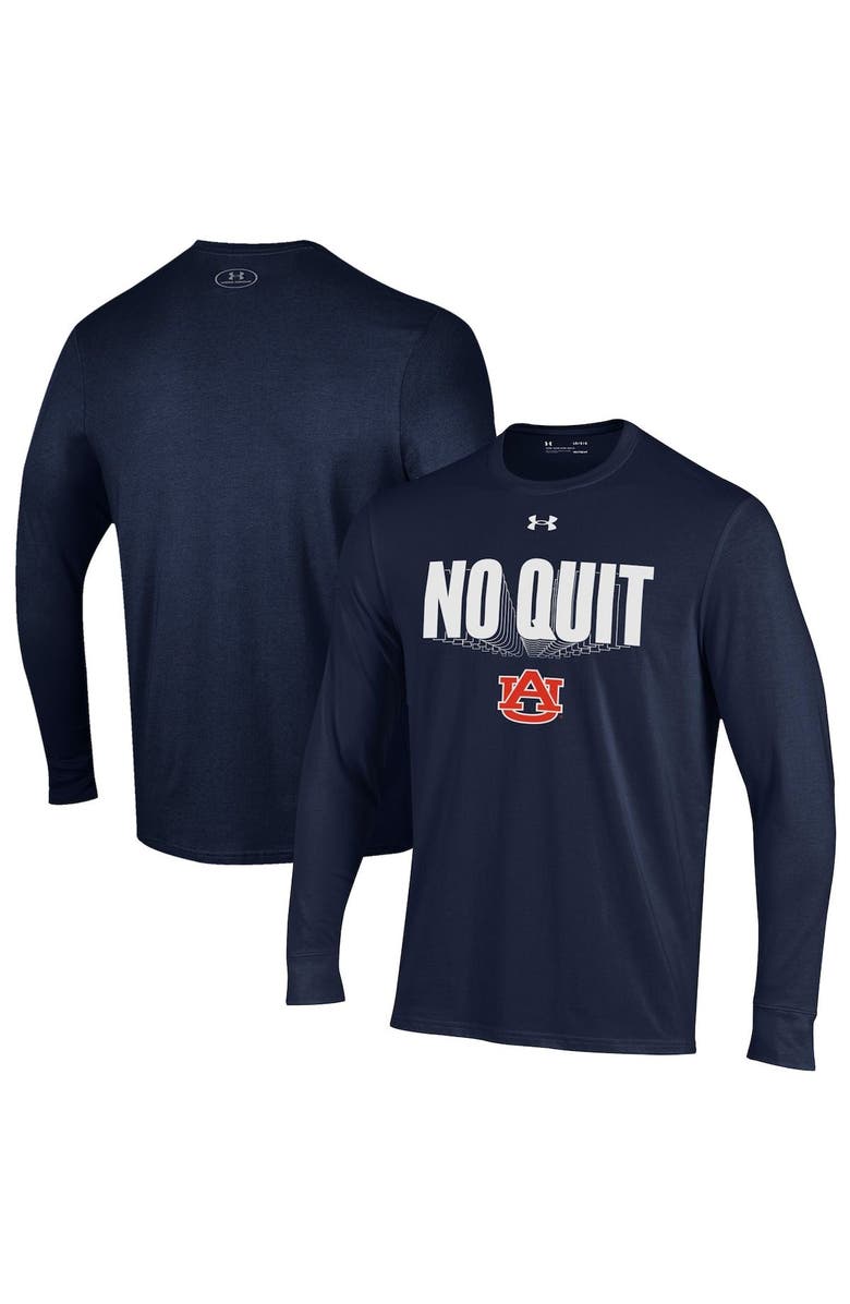 Under Armour Youth Under Armour Navy Auburn Tigers Unity Bench Long Sleeve T-Shirt, Main, color, 