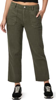 PAIGE Kirby Button Fly Crop Flare Jeans