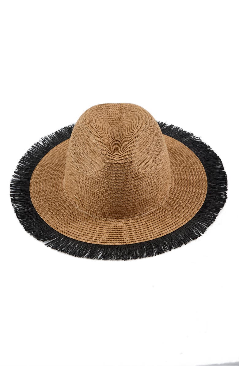 Eugenia Kim Courtney Packable Straw Fedora, Main, color, 