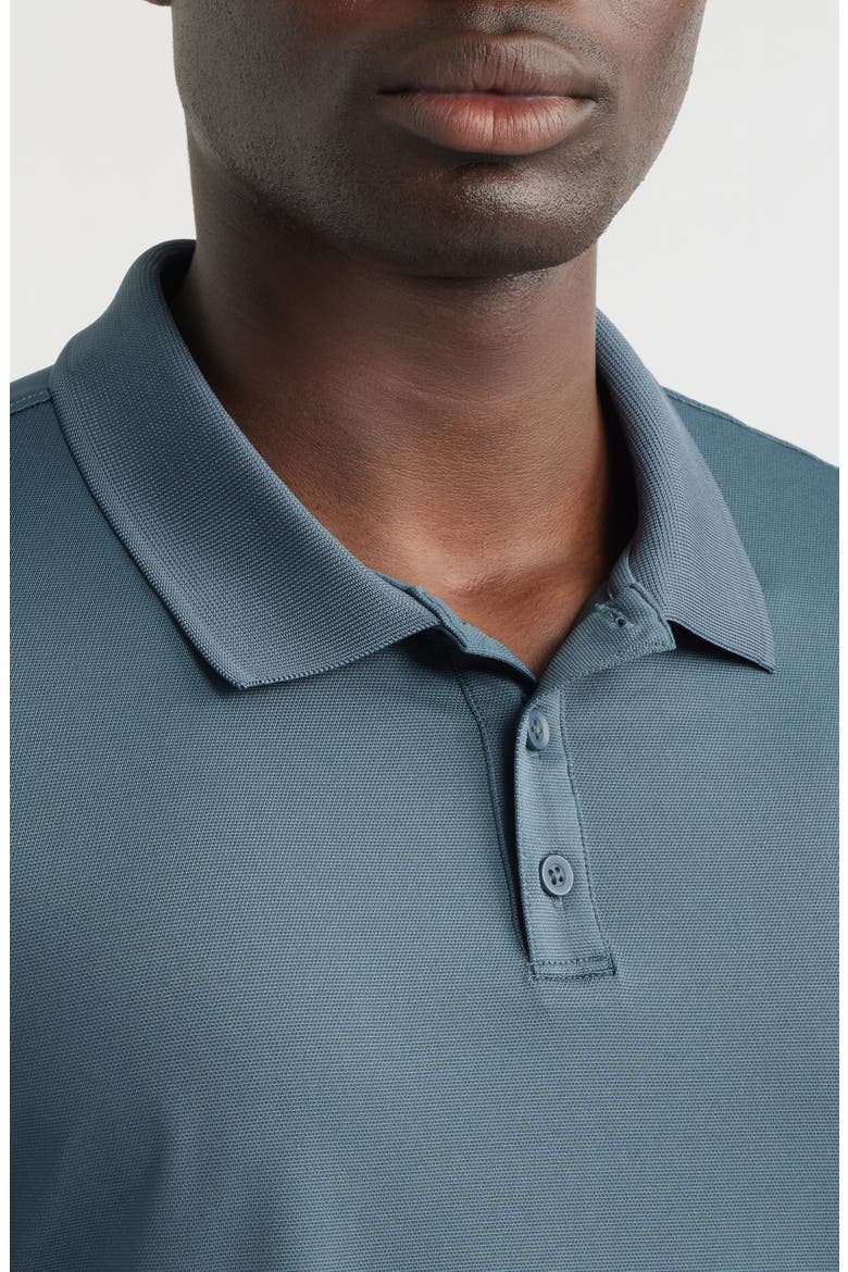 Textured Golf Polo, Alternate, color, BLUE SLATE