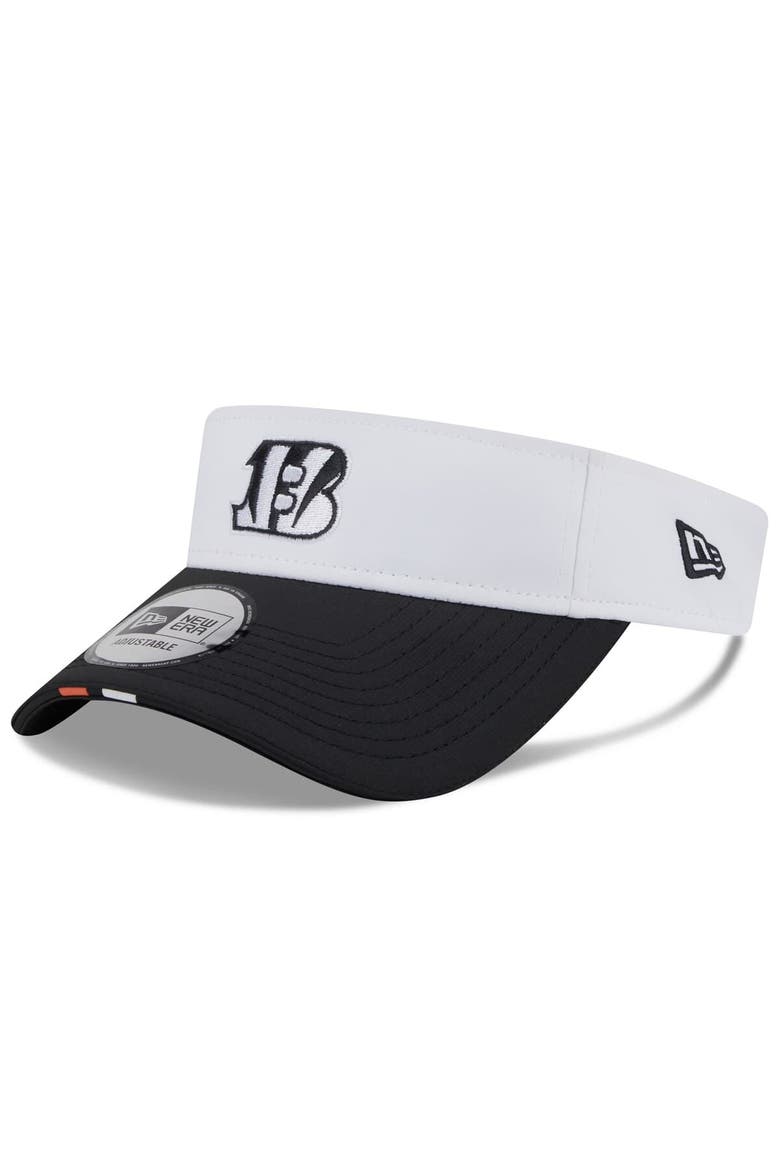 Men's New Era  White/Black Cincinnati Bengals 2025 NFL Training Camp Adjustable Visor, Main, color, White