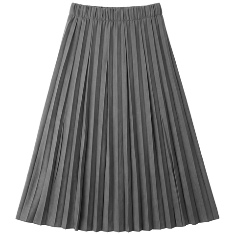 Crinkle Pleated Elastic Waist Merrow Edge Skirt