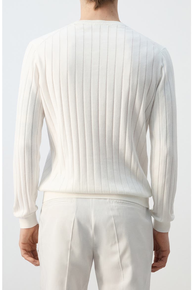 Rib Crewneck Sweater, Alternate, color, OFF WHITE