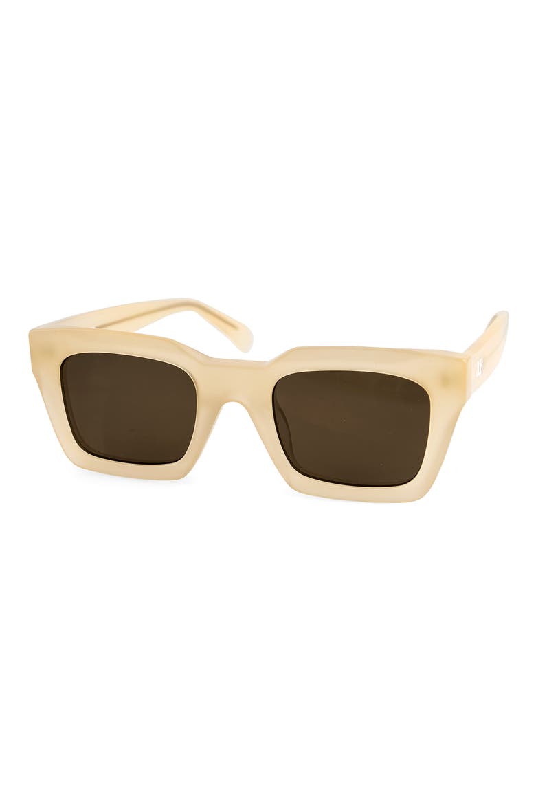 Harper 55mm Polarized Square Sunglasses, Alternate, color, NUDE