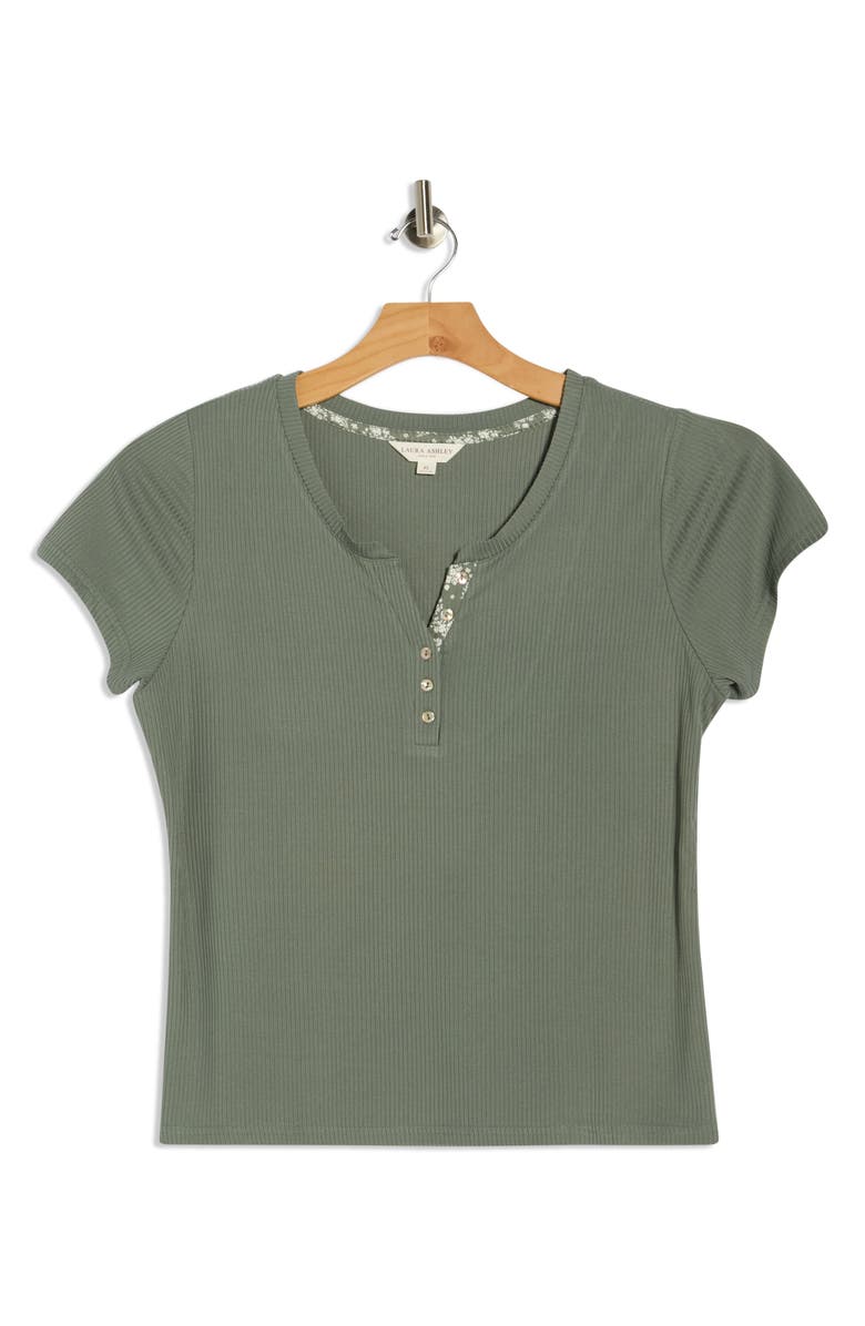 Laura Ashley Meadow Short Pajamas, Alternate, color, Agave Green/ Meadow Breeze