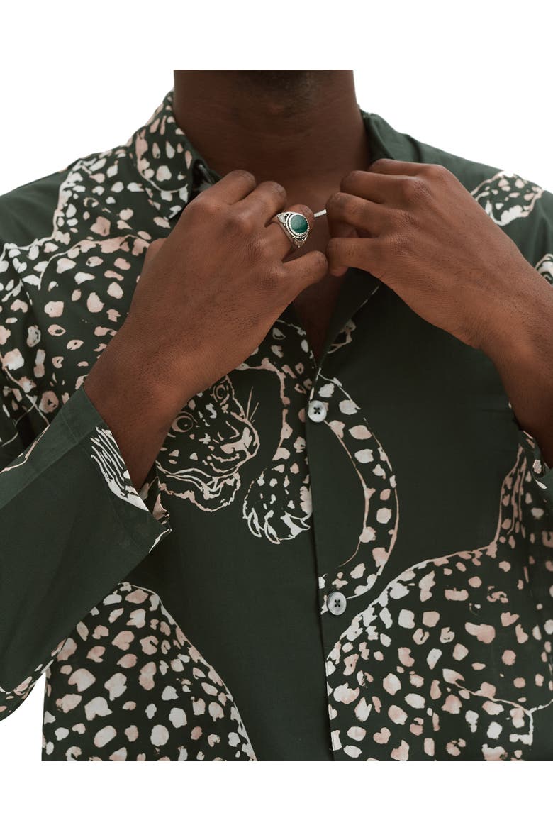 Mens Pocket Pajama Set, Alternate, color, Jag Print Green
