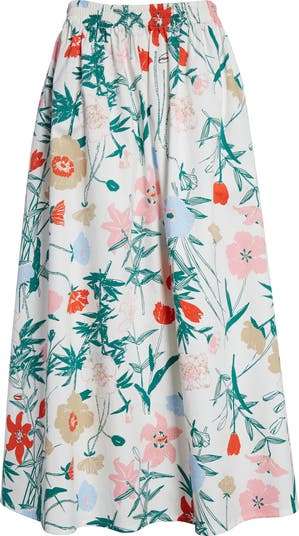 【marimekko】Buklee Perenna コットン スカート Marimekko Buklee Perenna Stretch Cotton Poplin Maxi Skirt