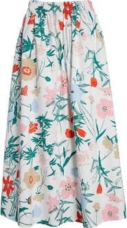 【marimekko】Buklee Perenna コットン スカート Marimekko Buklee Perenna Stretch Cotton Poplin Maxi Skirt