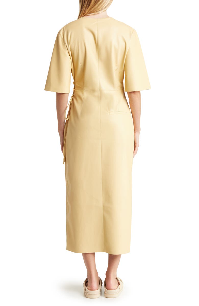 Nanushka Helisa Faux Leather Wrap Dress, Alternate, color, 