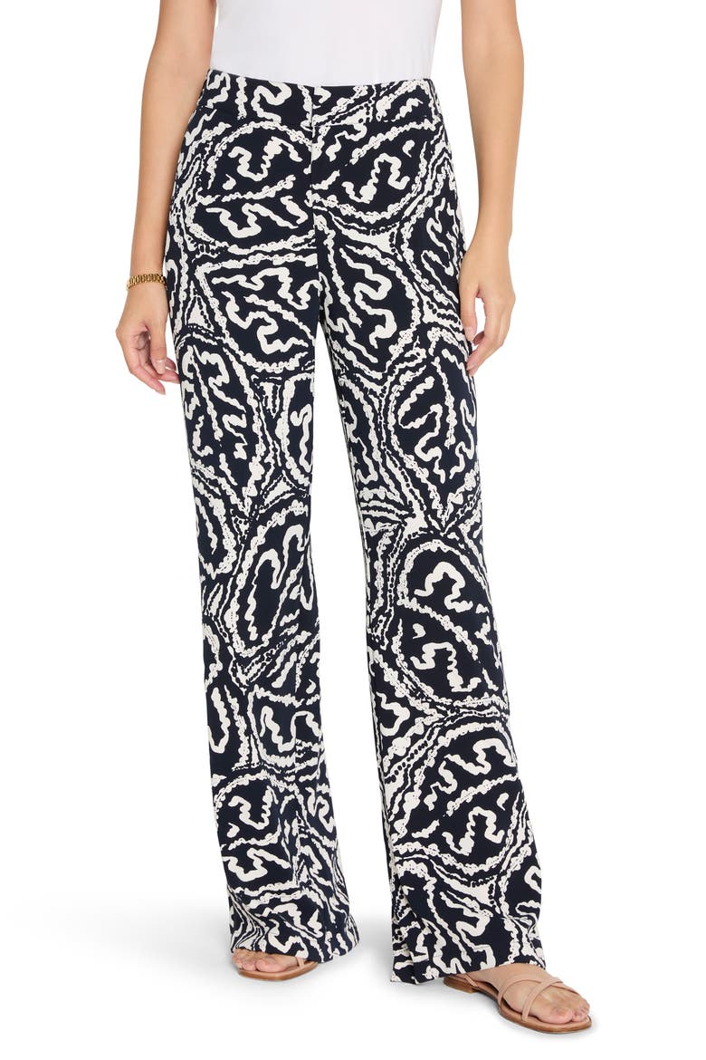 Indigo Leaf Wide Leg Pants, Main, color, INDIGO MULTI