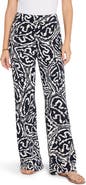 NIC+ZOE Indigo Leaf Wide Leg Pants