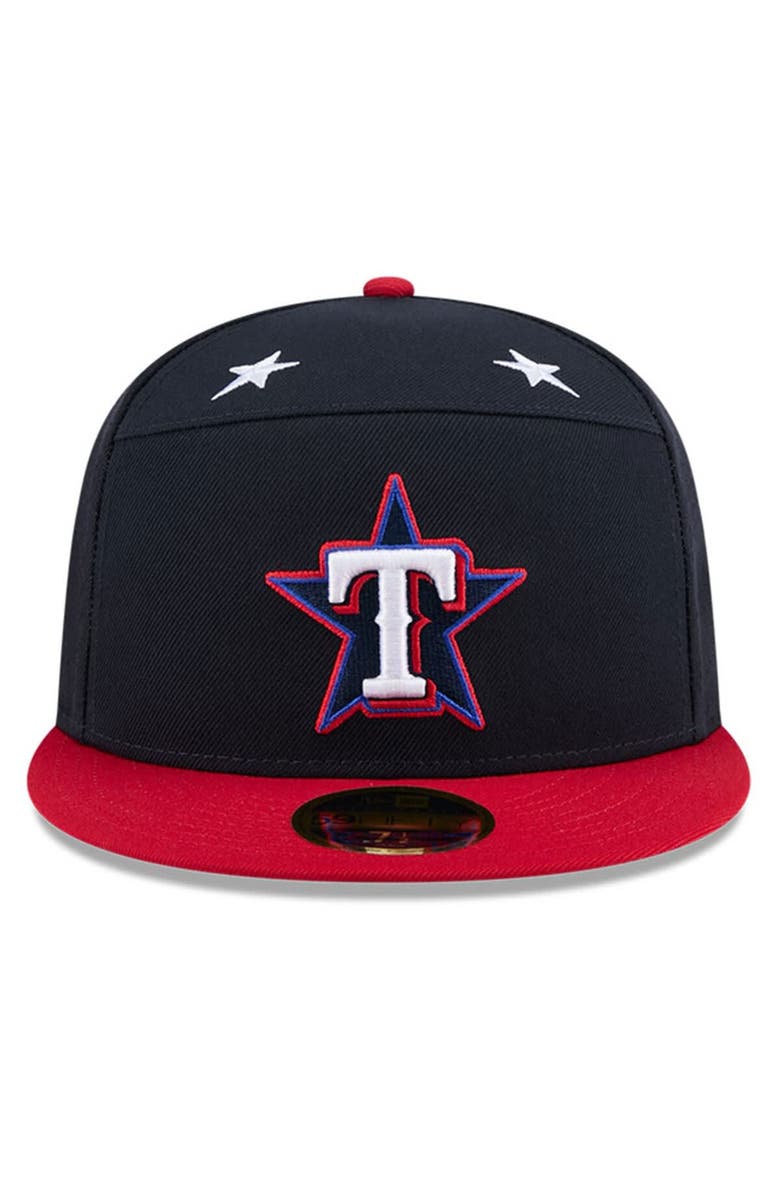 New Era Men's New Era Navy/Red Texas Rangers 2025 MLB All-Star Game Workout Side Patch 59FIFTY Fitted Hat, Alternate, color, Navy