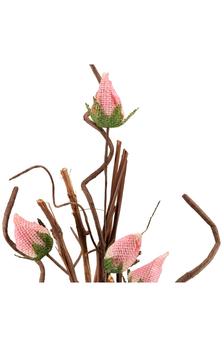 Northlight 33" Cream White and Pink Artificial Spring Floral Pick, Alternate, color, White