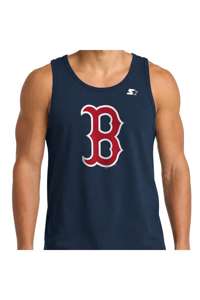 Men's Starter Navy Boston Red Sox Tank Top, Alternate, color, Navy