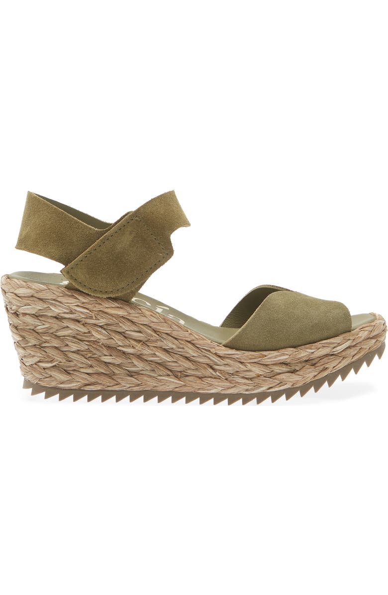 Pedro Garcia Fama Ankle Strap Wedge Sandal, Alternate, color, Thyme